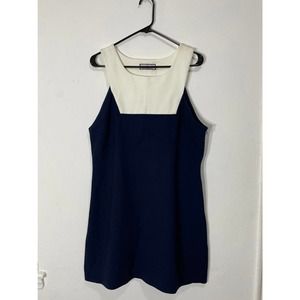 CK Bradley navy white dress